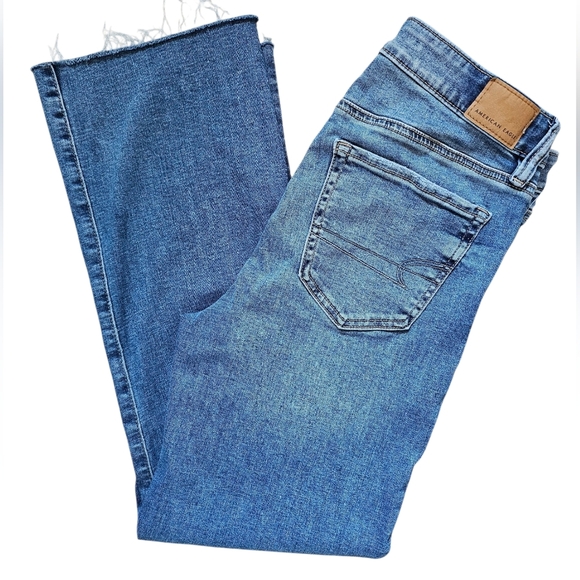 American Eagle Blue Kick Boot Crop Jeans, Size 4. New With Tags - Picture 5 of 12